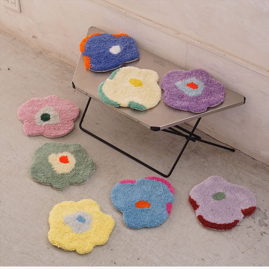 MOYO ミニフラワーラグ/mini flower rug 20×19cm