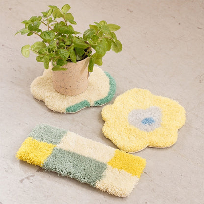 MOYO ミニフラワーラグ/mini flower rug 20×19cm