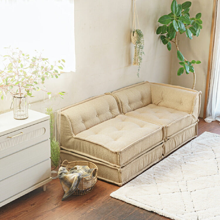 Fiano(フィアーノ)　ソファ セット　フロアソファー　フィアーノ　イエロー フロアソファー フィアーノFIANO コーデュロイ – インテリア家具